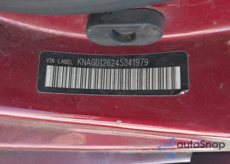 2004 Kia Optima Ex/Lx из США, поврежденный, VIN KNAGD126245341979